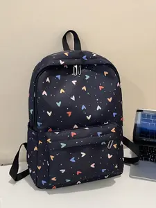 Butterfly Pattern Minimalist Student Backpack - Large Capacity with Dots, Versatile for School & Daily Use
