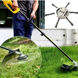 Universal Steel Wire Trimmer Head, Grass Edge Weed Removal Wheel, Suitable for Garden Pathway Road Cleaning, Durable and Efficient Tool