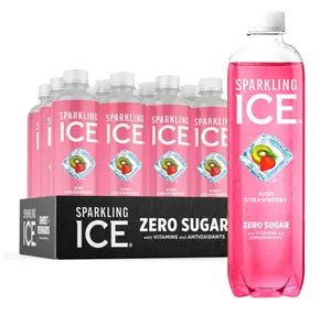 Sparkling Ice Kiwi Strawberry Zero Sugar Flavored Water with Antioxidants and Vitamins, 17 fl oz Bottles (Pack of 12) - Beverage Soda