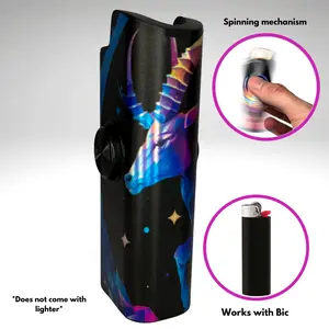 FLKR LYTR: Capricorn Fidget Spinner Lighter Case Must Have Accessory for Bic Spinner Lighter Case | FLKR LYTR