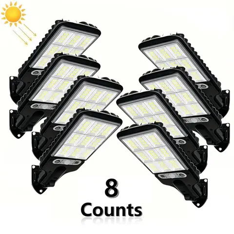 Solar Outdoor Lights - High Lumen Super Bright LED IP65 Water Resistant Floodlight, Dusk-to-Dawn Automatic, Broad Coverage for Yard, Parking Lot, Commercial Areas, Businesses, Solar Energy Carbon Impact Reduction Home Supplies