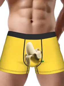 Cool Funny Banana Men's Underwear - Yellow Briefs with Banana Design for Menswear