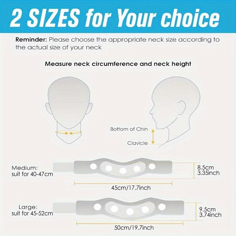 Adjustable Light Blue Neck Support Brace, Ergonomic Cervical Spine Stabilizer for TV & Office Use, Prevents Forward Head Posture, Soft Comfortable Textile Neck Brace