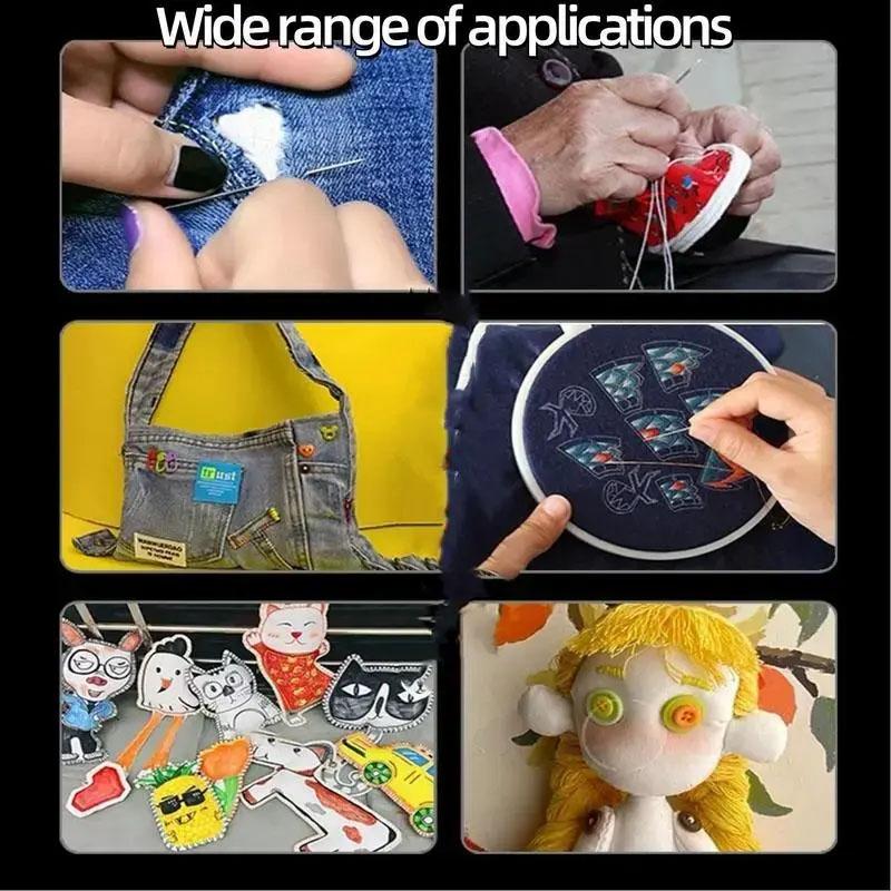 34 Pcs Big Eye Sewing Needles Set Long Hand Sewing Needles Large Eye Needles for Threading Quilting Embroidery Repair DIY Craft Needle Kit Stainless Steel Sewing