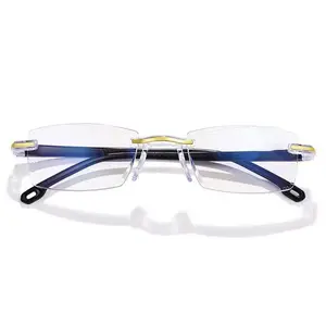 1 piece of smart zoom frameless reading glasses, high-definition eye protection and blue light protection, for men and women to try out Silicone Pads