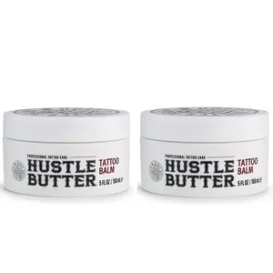 【Buy One Get One Free】Hustle Butter 5oz Tattoo Balm For New &amp; Older Tattoos - Safe While Healing - Moisturizes and Rejuvenates Tattoo Aftercare Cosmetics