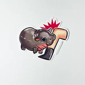 Hippo Bite Sticker