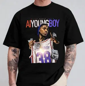 YoungBoy AI YoungBoy 2017 Y2K Streetwear Graphic Tee Shirt