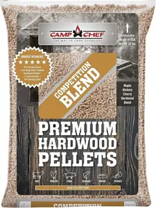 Camp Chef Competition Blend BBQ Pellets, Hardwood Pellets for Grill, Smoke, Bake, Roast, Braise and BBQ, 20 lb. Bag