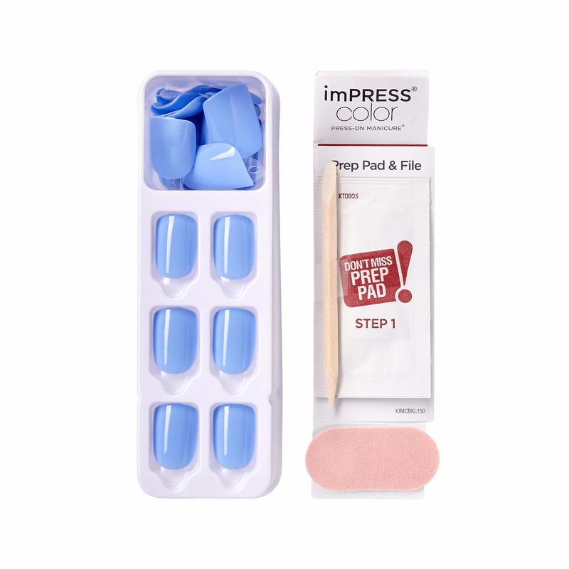 imPRESS Color Press On Nails - Baby why so Blue
