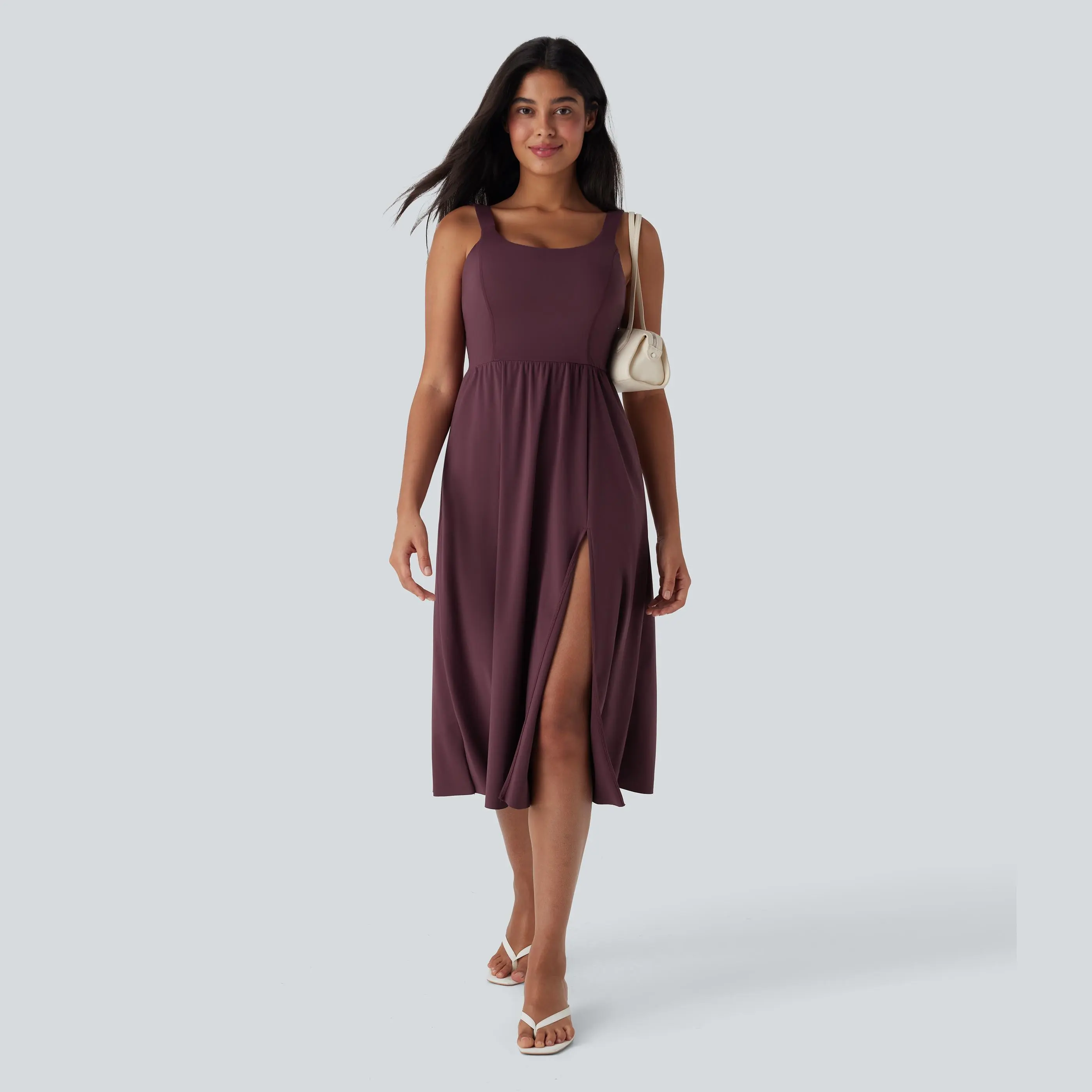 Halara SoftlyzeroAiry Padded Backless Twisted Split Cool Touch Midi Casual Dress with Side Pockets-D/DD/DDD/F Cups, Casual Wear, Nylon - TikTok Shop Halara SoftlyzeroAiry Padded Backless Twisted Split Cool Touch Midi Casual Dress with Side Pockets-D/DD/DDD/F Cups, Casual Wear, Nylon - TikTok Shop
