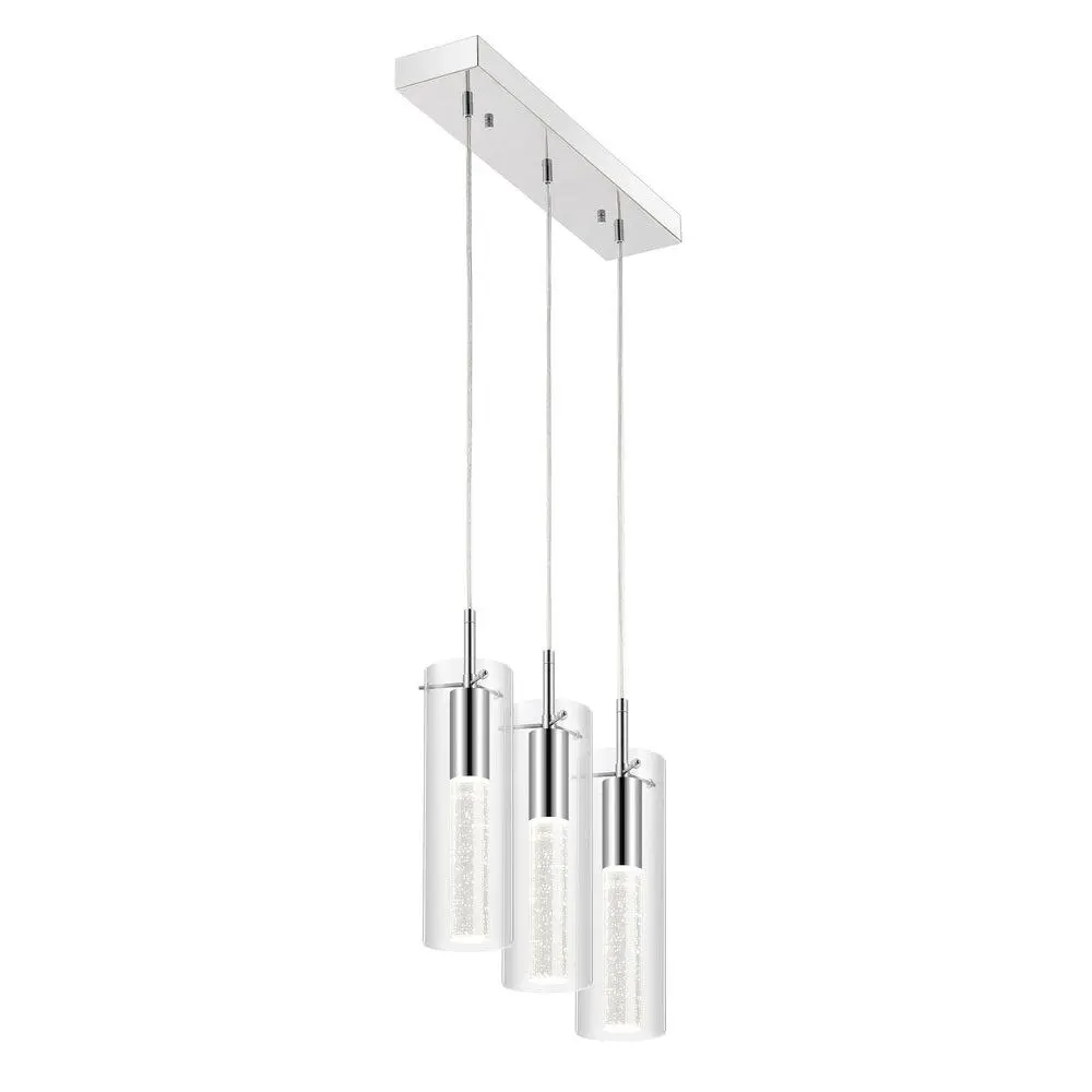 JONATHAN Y Mium Modern Style Integrated LED Linear Pendant - Iron, Crystal, Glass Construction, Dimmable Lighting, Elegant Lighting, Indoor Decorative Light, Modern Mood Lighting