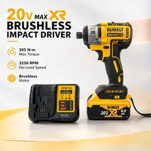 DEWALT DCF887 Brushless Cordless Impact Driver - 205N-m High Torque, 20V Max Lithium-lon Battery Powered,Electric Screwdriver