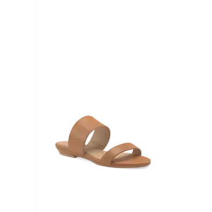 Slide Sandal Flat - Whiskey Leather Slide Sandal Flat - Whiskey Leather