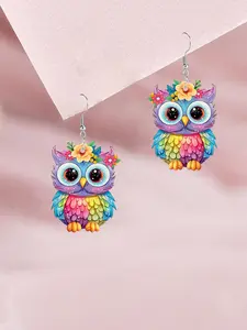Cute Owl Design Dangle Earrings, Fashionable Jewelry for Women & Girls, Trendy All-match & Exquisite Jewelry for Birthday Gift, Trendy Fashionable Accessories