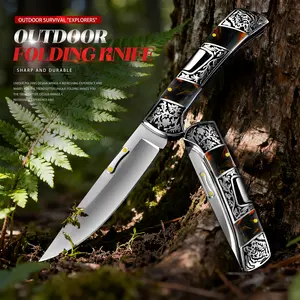 Vintage Kitchen Fruit Knife Culinary Kitchen Knife Perfect Gift for Men Elegant Wooden Handle Kitchen Knife | Vintage Engraved Design | Ideal Gift for Dad Cooking Cutting Kitchenware