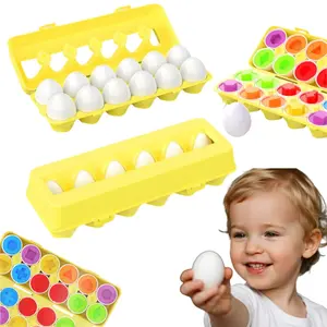 Baby Matching Eggs Toy, Color Recoginition Puzzle Motor Skill Toy for Kids, Durable Plastic Puzzle Interactive Preschool Activity