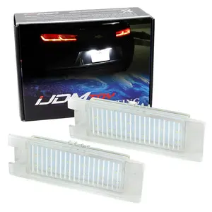 iJDMTOY 3W Full LED License Plate Light Kit For 2014-up Chevy Camaro, 2013-15 Chevy Malibu, 2011-up Chevy Volt, 2016-up Chevy Cruze, 18-SMD Xenon White LED & Can-bus Error Free