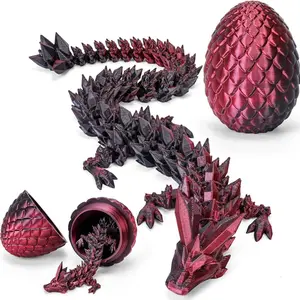 3D Printed Dragon Eggs with Dragon Inside, Articulated 3D Dragon Toys with 3D Dragon Eggs，for Boys Kid Teen, Animals Fidget Toy Dinosaur Eggs，Fantasy Creature Collectible Figures, Unique Novelty Fidget Toys & Detailed Desk Decor,Party gifts