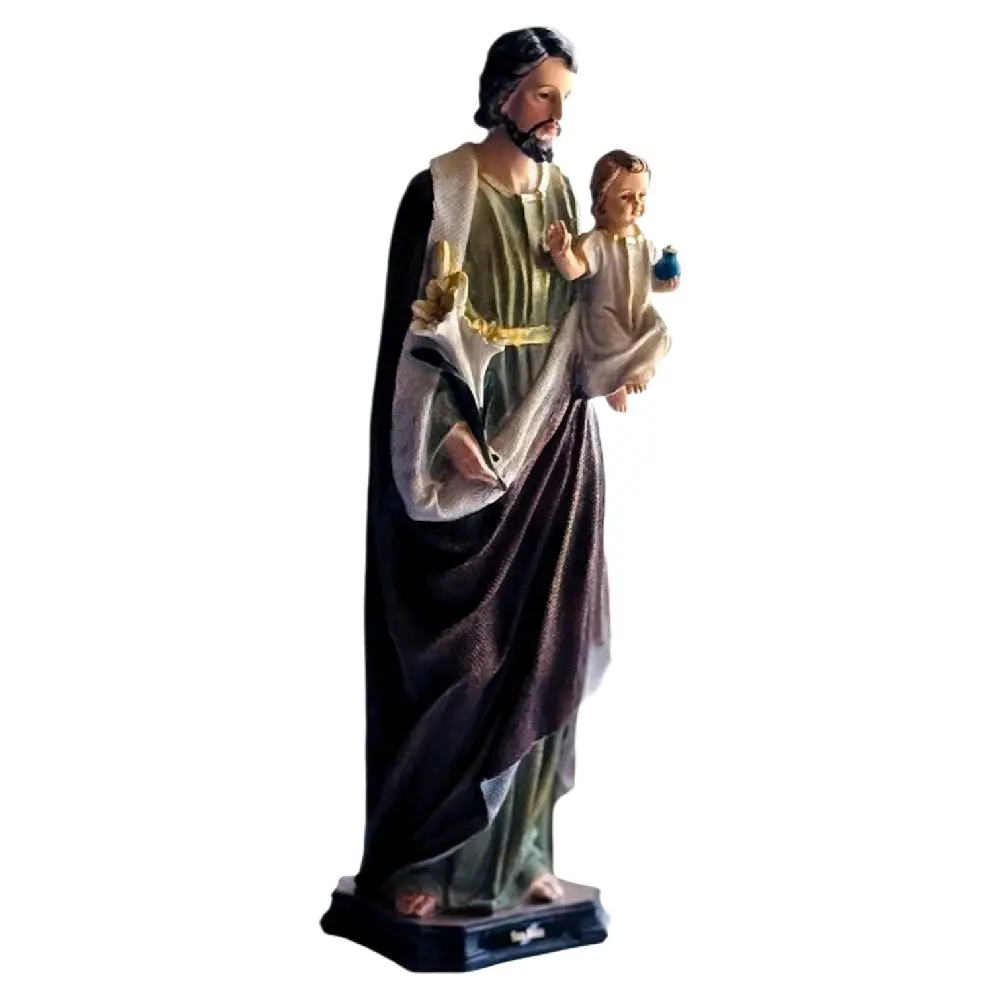 San Jose 8"-16" Inches Tall Canvas-Texture Santo Estatua St Saint Joseph Brand New  Religious Decor Ornaments Patron Saint of Fathers