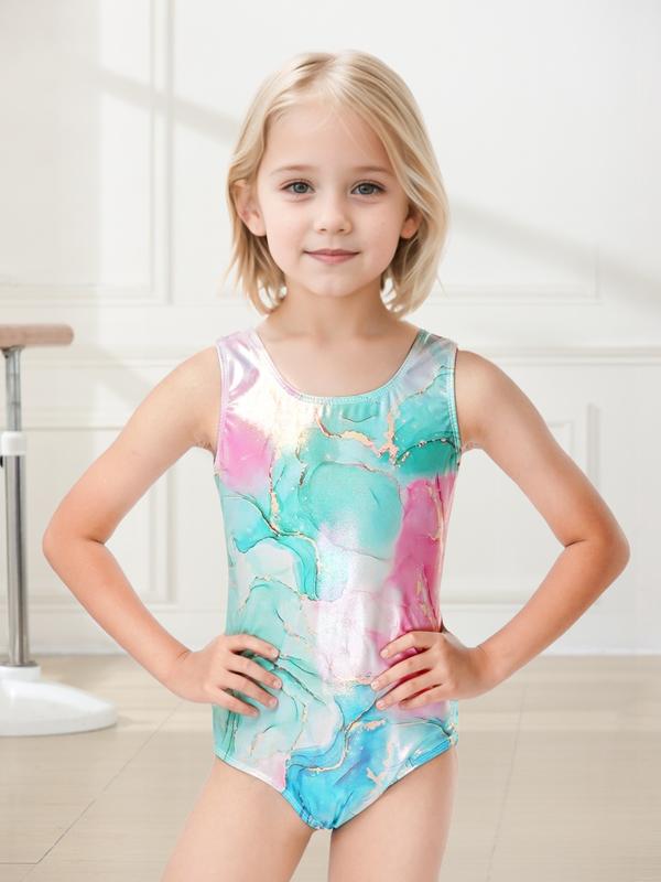 Gymnastics Leotards for Girls, Sparkly Dance Unitards with Shorts Ballet Biketards Outfit for 3-12 Years