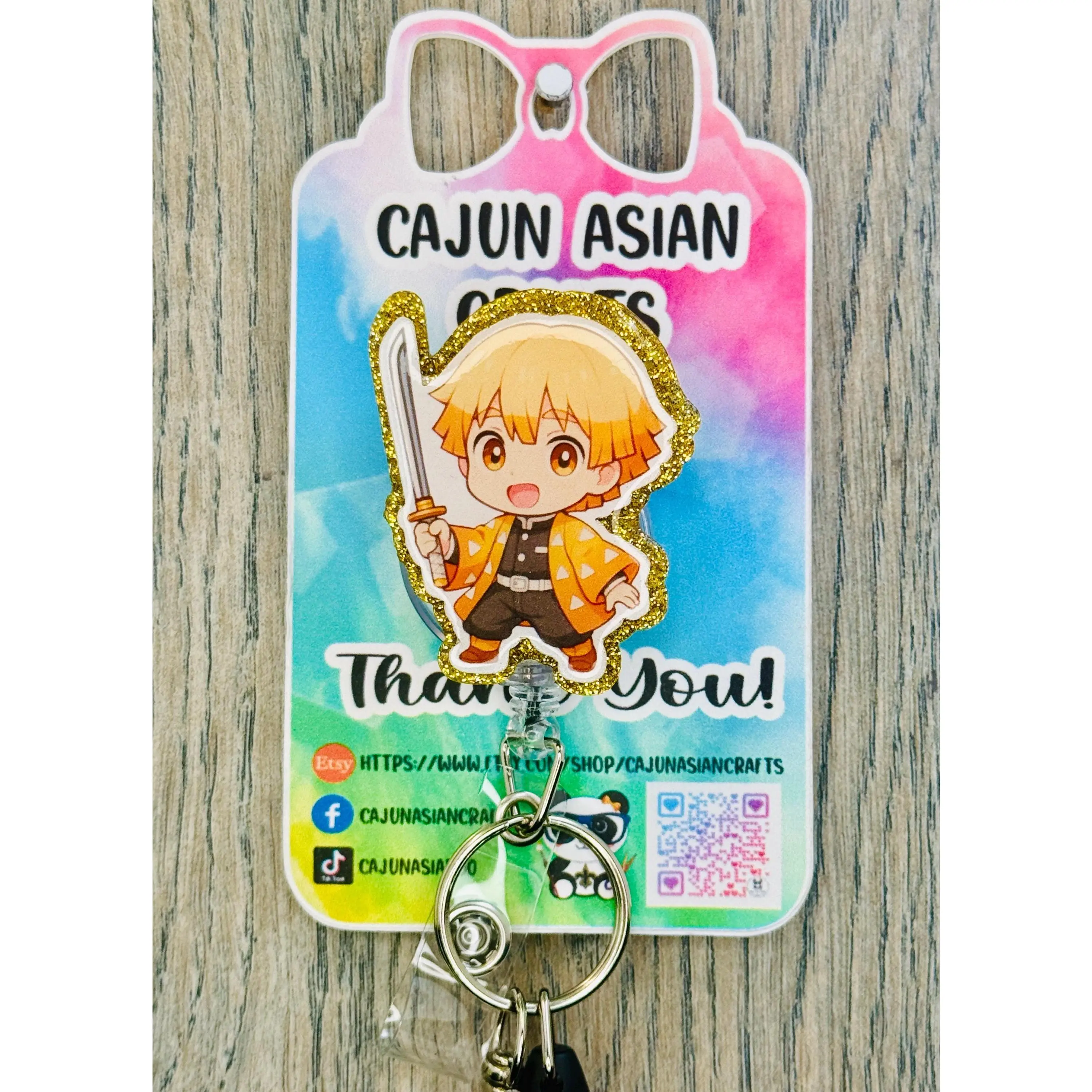 Demon Anime Badge Reel/ID Clip Retractable-(Alligator, Belt, MRI Safe, Carabiner Clips) & Non-Retractable Clips