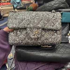 Pre-owned CHANEL france Crossbody Bags H1 Black Glossy 2.55 Flap Bag XBG06014007
