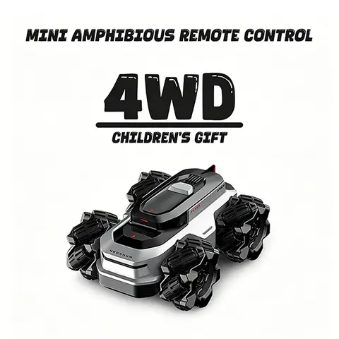 BRRRRT Amphibious Remote Control Car 4WD WaterproofRC Vehicle 360°Rotation RC Truck Stunt Car 2.4 GHzRemote Control Boat for 5-12 Kids Girls Boys Gift AllTerrain Water Beach Pool Toy