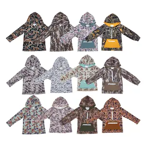 Long Sleeve Hunting Camo Kids Boy Hoodies Top Toddler Colthing
