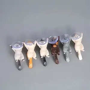 Cute Cat Phone Holder, Adhesive Cup Mount Stand, Suction Cup Holder, Portable Cellphone Support Bracket, Ideal for Home & Office Use, Durable Design