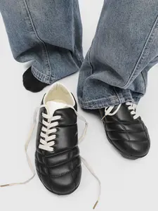 Unisex Classic German Trainer Style Casual Shoes: Retro Check Stitching, Color-Block Design, Lightweight Platform. For Campus Trips/Daily Leisure