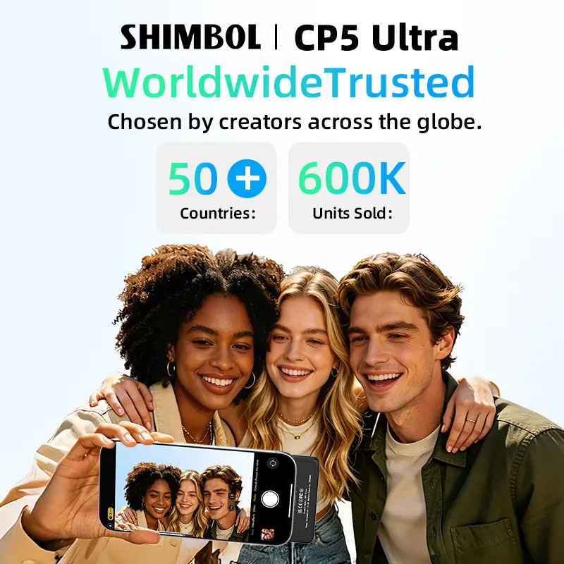 CP5 Ultra Vlog Selfie Monitor Screen,5-Inch Wireless Touchscreen Back Camera Monitor for iPhone&Android,4K/60fps Phone Recording Preview,Phone Camera Screen for TikTok YouTube Vlogging Live Streaming Portable Photography Accessory