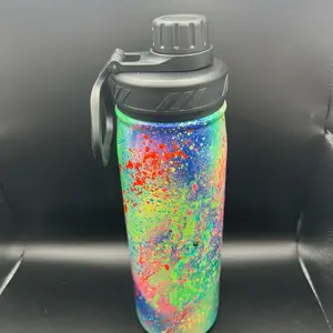 Graffiti custom painted water bottle - 600ml Drinkware Tumbler Portable steel