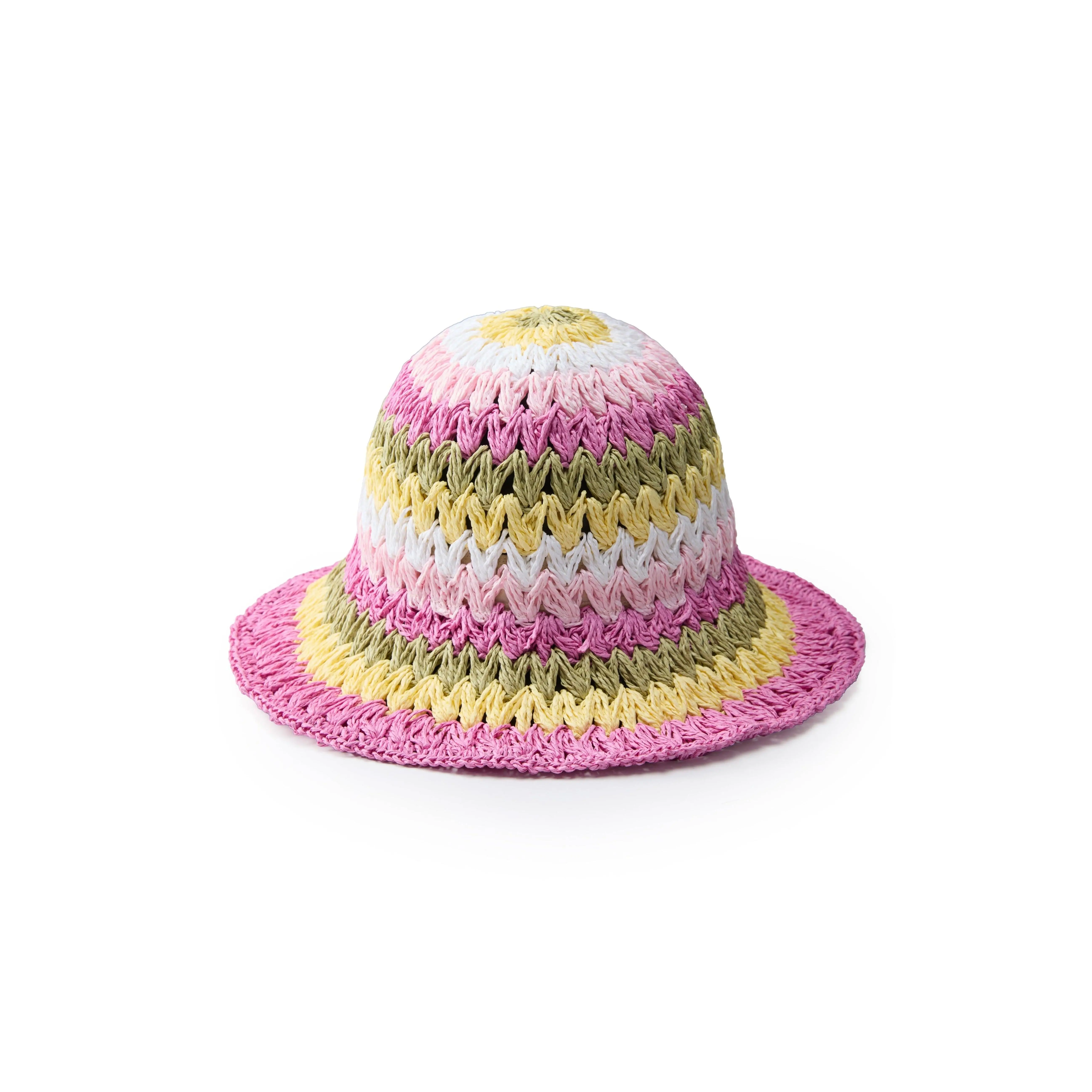 Raspberry Lemonade Packable Straw Hat