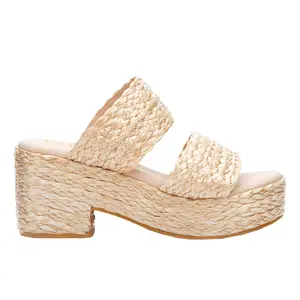 BEACH by Matisse Womens Ocean Ave Platform Block  Casual Sandals Casual High Heel 3" & Up - Beige