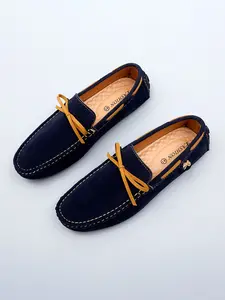 Men's Slip-On Loafers with Decorative Metal Hardware, Flexible Sole, Perfect for Party & Streetwear, Trendy Durable Shoes Flat
