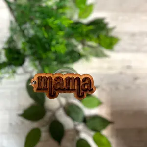 Mama Wooden Keychain, Mom key tag, Mom Life Keychain, Mama Bear Keychain, Laser Engraved Keychain