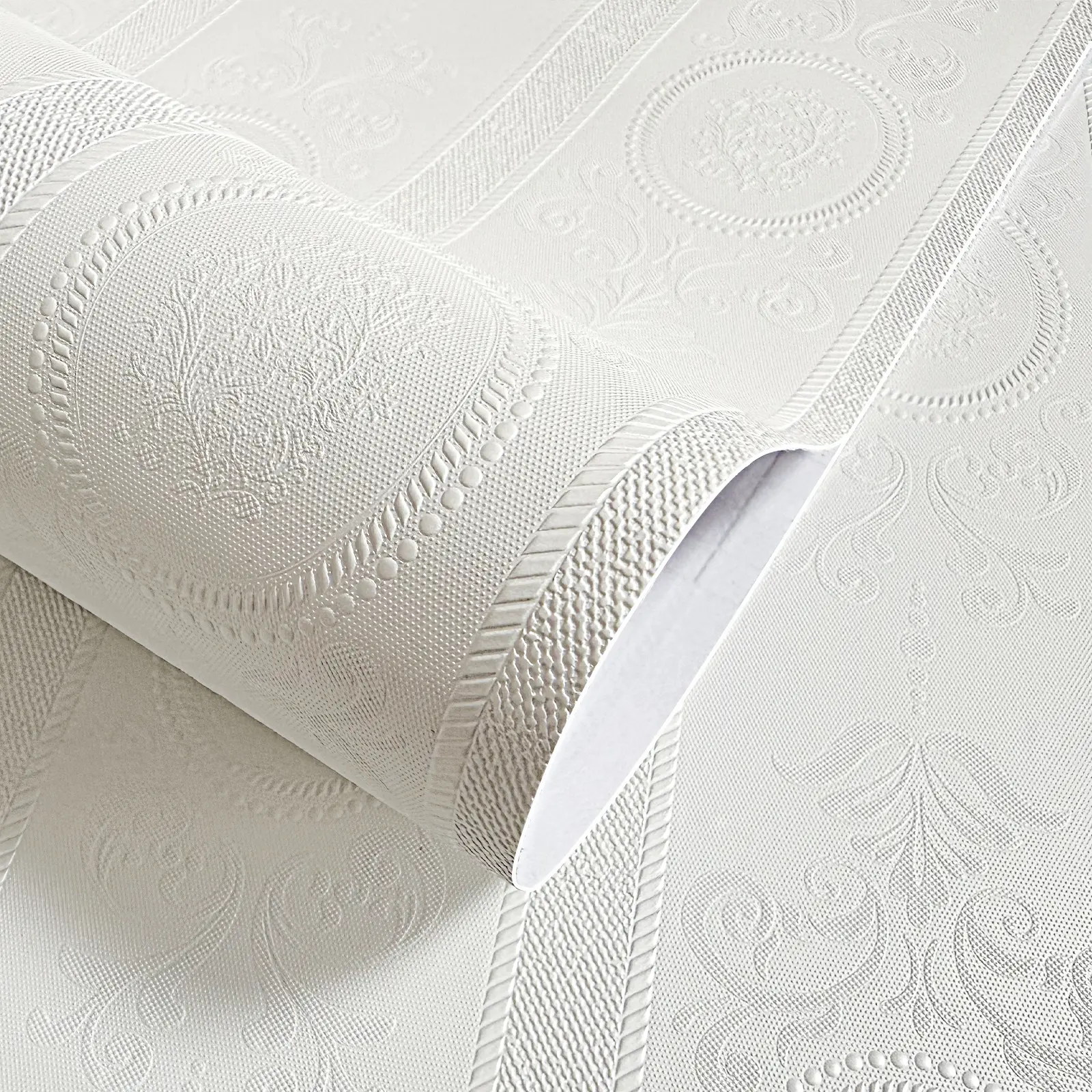 Simon&Siff Wallpaper Peel and Stick Textured,3D Embossed Wall Paper Stick on Wallpaper Modern Waterproof Self Adhesive Contact Paper(17.3" x 120")