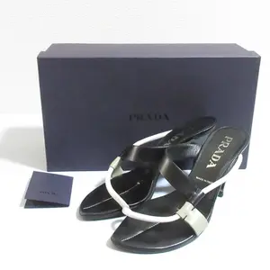Pre-owned PRADA Calfskin Small Leather Goods Colorblock Leather Sandals