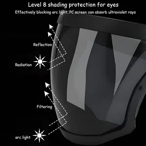 Super Protective Face Shield,Anti Fog Mask,Adult Clear Face Shield,Plastic Face Mask （Black）