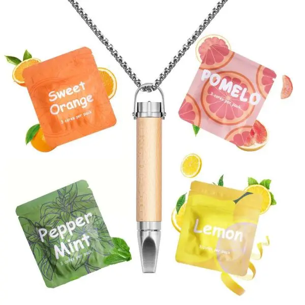 [2026NEW] Stress Anxiety Necklace  Assistance Necklace pendant Accessory with Natural Energy Stones for Regulating Breathing