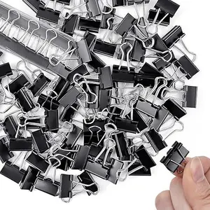 Binder Clips, Small Binder Clips, 124Pack, 0.75 in, Black, Small Clips.