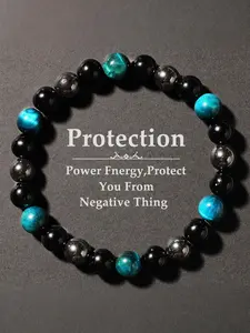 Mystic Triple Shield Bracelet, Unisex Aura Cleansing Jewelry, Spiritual Gift for Him & Her, Energy Armor for Wealth & Protection