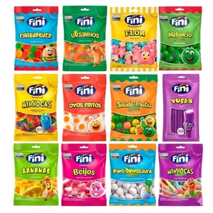 Fini Variety Pack Snack - Sour, Sweet Fruit & Chewy Candy with Strawberry & Other Flavors - 80g-90g Bags