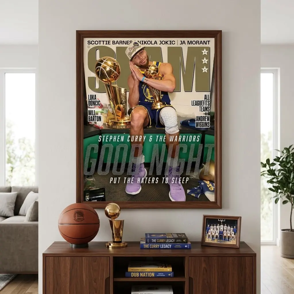 Stephen Curry SLAM Magazine Cover Poster No Frame, Basketball Wall Art, NBA Sports Decor, Athlete Print, Fan Gift Artwork