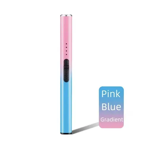 Portable USB Rechargeable Lighter - Electronic Ignition, Battery Level View, Metal Body, Lightweight, Windproof, Single Unit - Ideal for Camping, Kitchen Use - Gift for Sister, Daughter, Wife - Affordable Home Supplies Lighter Accessory, Birthday, Electro