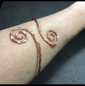 Handcrafted Spiral Copper Bangle/Cuff Handcrafted Spiral Copper Bangle/Cuff