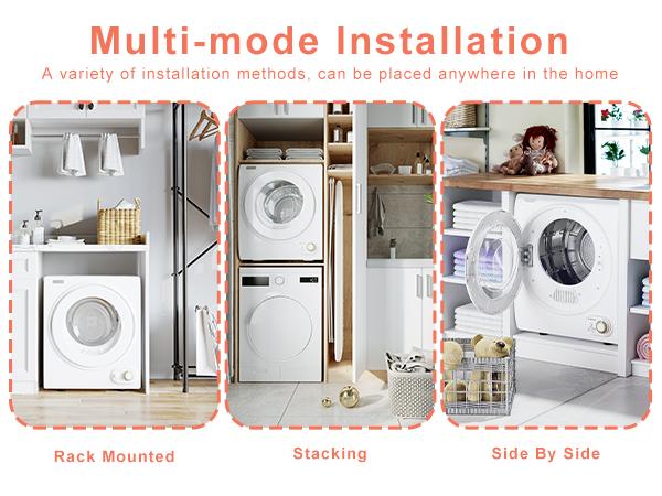 Euhomy 110V Portable Clothes Dryer 850W Compact Laundry Dryers 1.5 cu.ft Front Load Stainless Steel Electric Dryers Machine with Stainless Steel Tub for Apartment,RVs,Dorms,White Easy Control Euhomy 110V Portable Clothes Dryer 850W Compact Laundry Dryers 1.5 cu.ft Front Load Stainless Steel Electric Dryers Machine with Stainless Steel Tub for Apartment,RVs,Dorms,White Easy Control