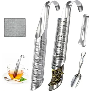 2 Pcs Tea Infuser, Tea Diffusers for Loose Tea with Teaspoon Tea-tweezers Wire Cloth, for All Kinds of Tea