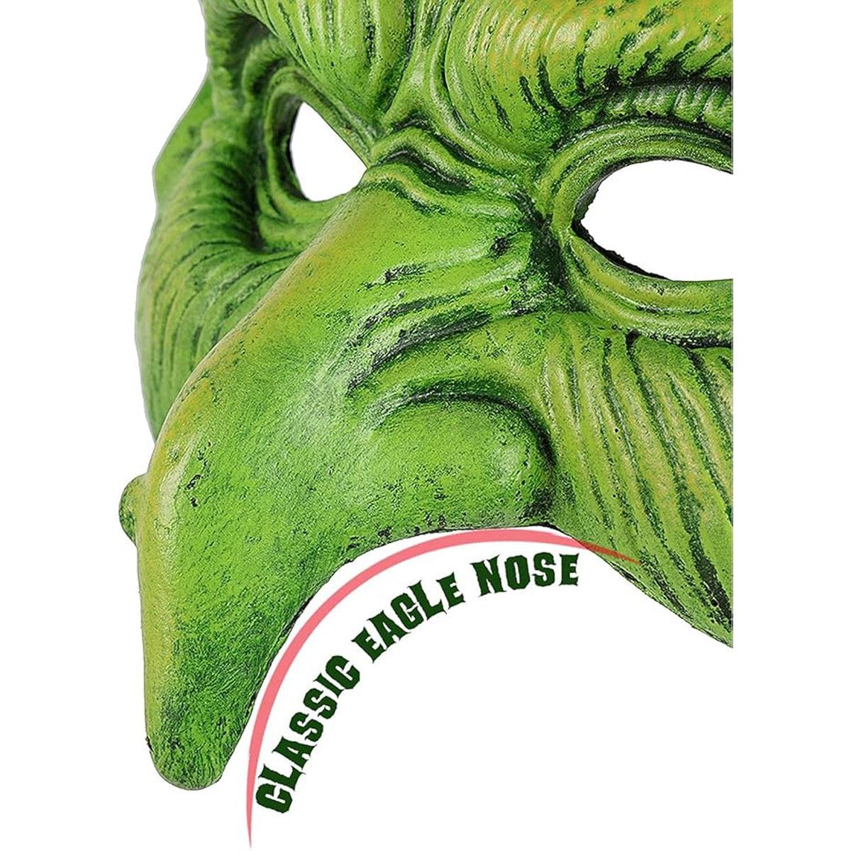 green goblin mask,Horror Green Witch Mask, realistic pleated texture and pointed ear design, suitable for cosplayers with Halloween horror themes, haunted house carnival prank props, movie night role-playing theme party decoration accessories green goblin mask,Horror Green Witch Mask, realistic pleated texture and pointed ear design, suitable for cosplayers with Halloween horror themes, haunted house carnival prank props, movie night role-playing theme party decoration accessories